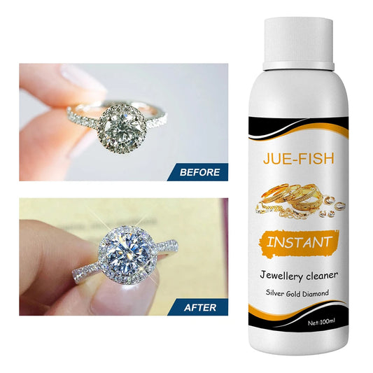 Jewelry Cleaner Solution 100ml for Gold Silver Glasses Watch Rings Diamond Polishing Remove Dirt Shine for Ultrasonic Machine Peaceful Pleasures Health and Wellness 100ML