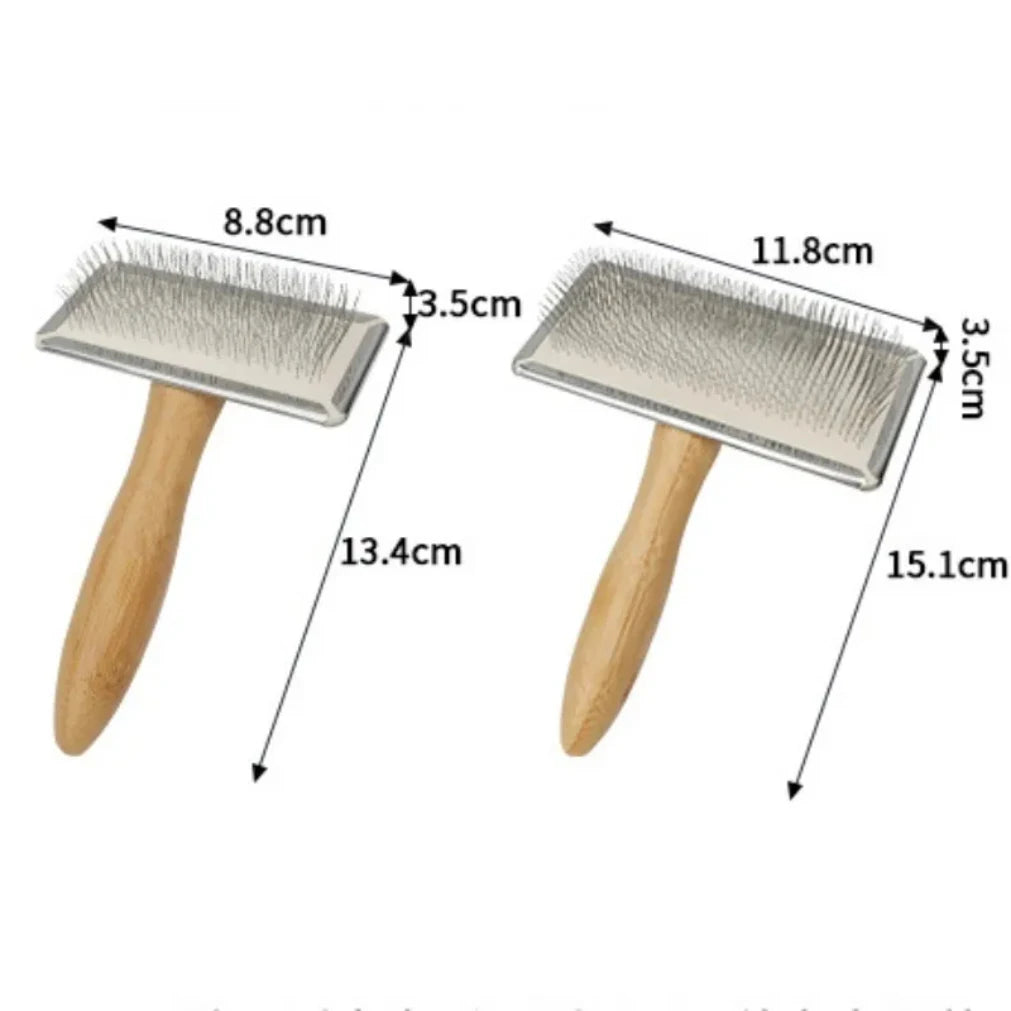 Bamboo & Steel Pet Grooming Comb for Dogs & Cats | Detangler