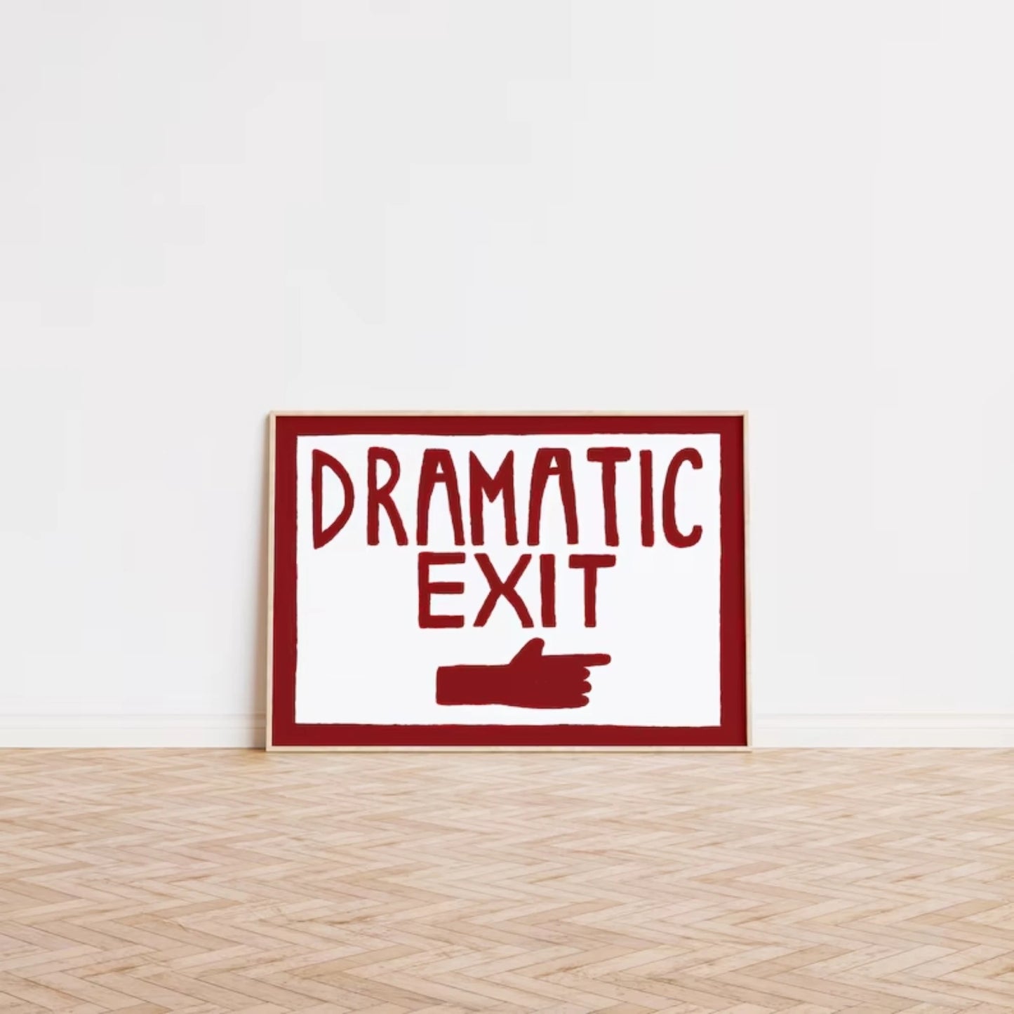 Funny Hallway Print Dark Green Dramatic Exit Wall Art Print Canvas Painting Poster Picture For Living Room,Bedroom Home Decor Peaceful Pleasures Health and Wellness G3600-2 21x30cm No Frame