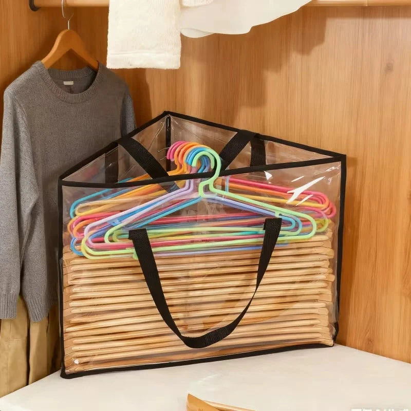 Clothes Hanger Storage Bag Organizer – Space Saving with Handles Closet Hanger Organizer Peaceful Pleasures Health and Wellness