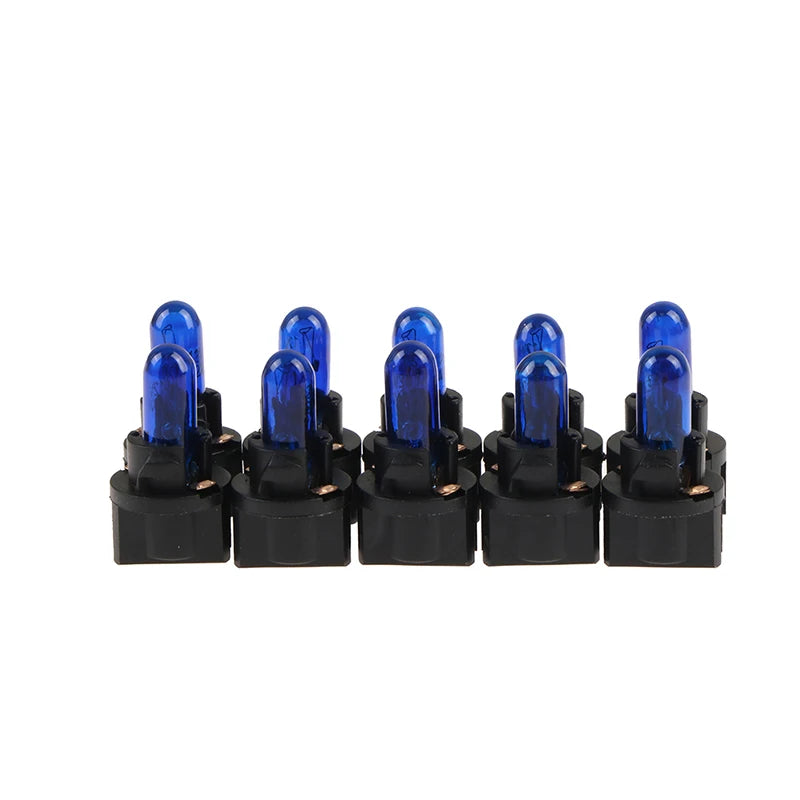 10PCS 12V T5.5 Led Bulb W1.2WCar Interior Lights Dashboard Heating Indicator Wedge Auto Instrument Lamp Air Conditioning Lamp Peaceful Pleasures Health and Wellness Blue