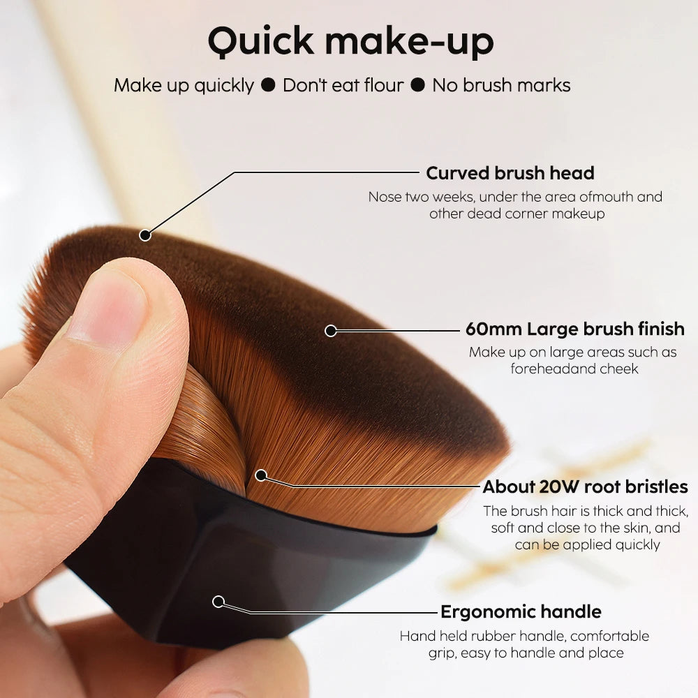 New Magic Makeup Brush Beauty Powder Face Blush Brushes Portable Professional Foundation Brush Large Cosmetics Soft Base Make up Peaceful Pleasures Health and Wellness