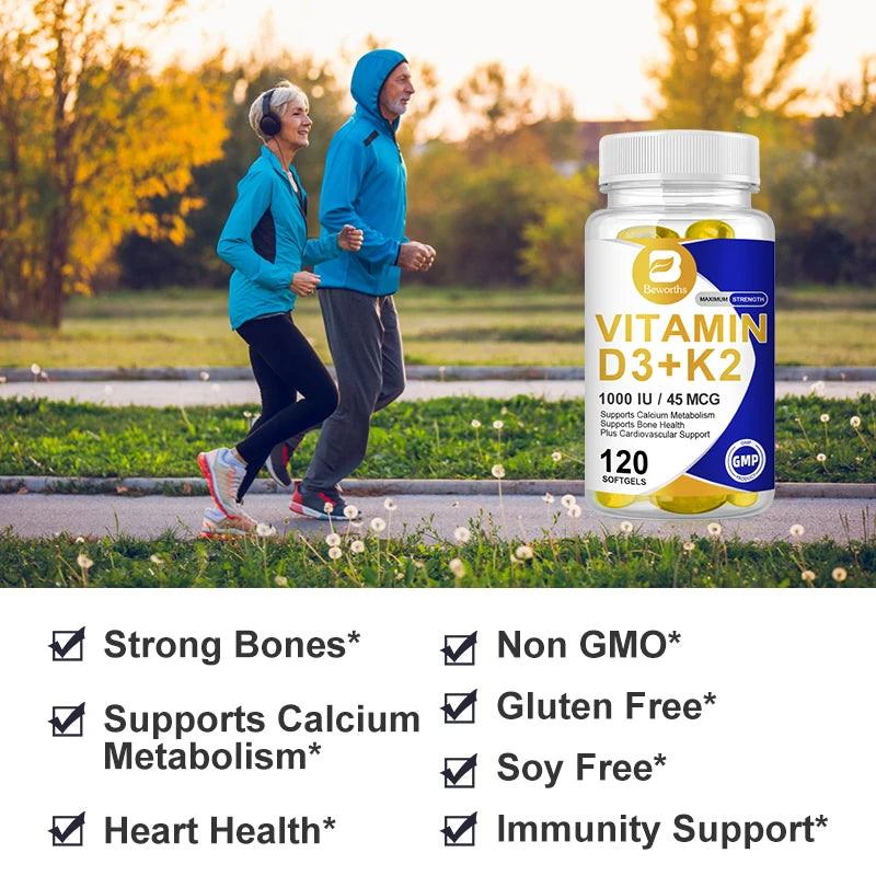 Vitamin D3 K2 Capsules – Bone, Heart & Immune Support Peaceful Pleasures Health and Wellness