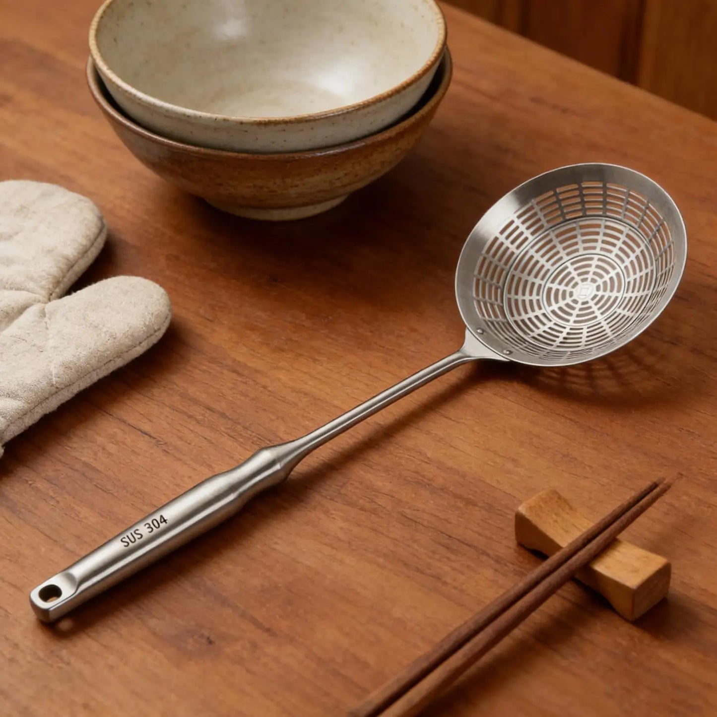 Stainless Steel Spider Strainer Skimmer Spoon | Fryer & Pasta