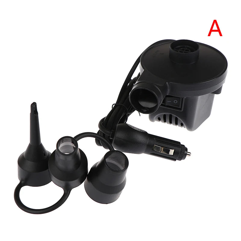 Home Use Camping Inflator Portable Electric Inflatable Pump With 3 Nozzles Air Mattress Boat Auto Air Inflatable Pump For Car Peaceful Pleasures Health and Wellness for car