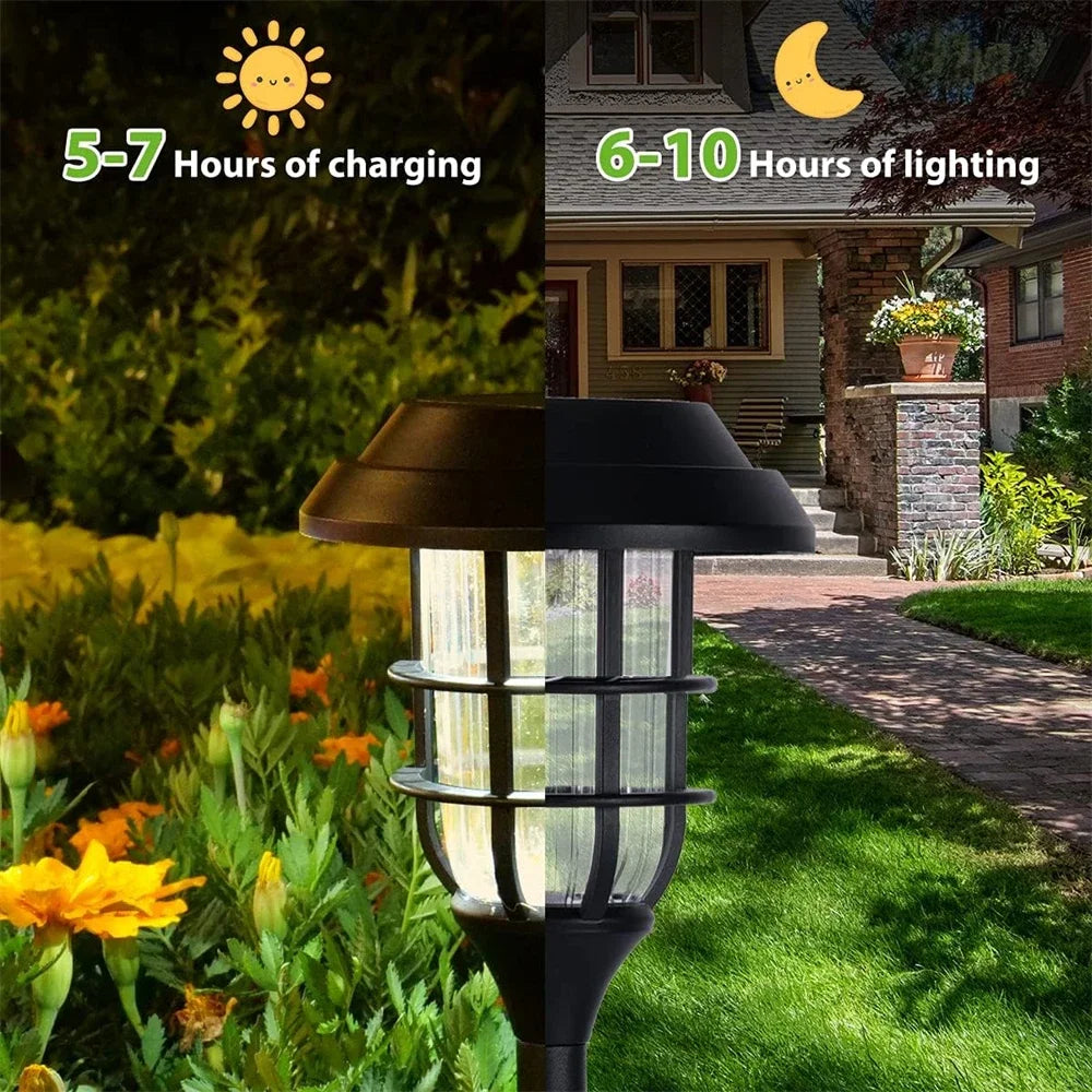 2/4 Pack LED Solar Lawn Lights Outdoor Waterproof Warm Light Model Garden Courtyard Walkway Villa Landscape Decorative Lights Peaceful Pleasures Health and Wellness