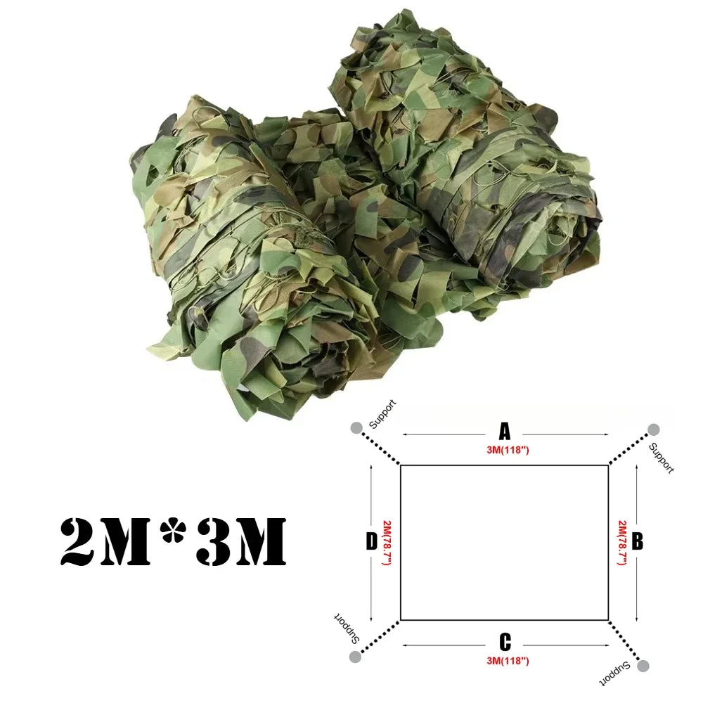 Camouflage Netting Outdoor Camping Sunshade Mesh Camo Net for Garden Buildings Fencing Trellis Covers Privacy Cloth Sun Shelter Peaceful Pleasures Health and Wellness 2Mx3M Woodland