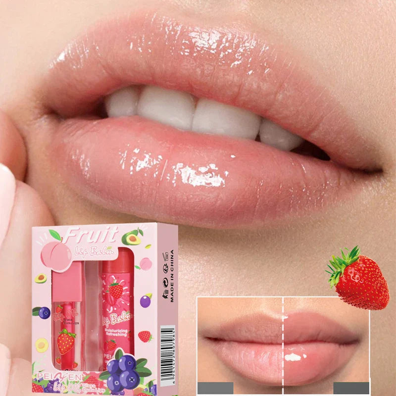Fruit Lip Oil Set – Moisturizing Nourishing Lip Care Gift