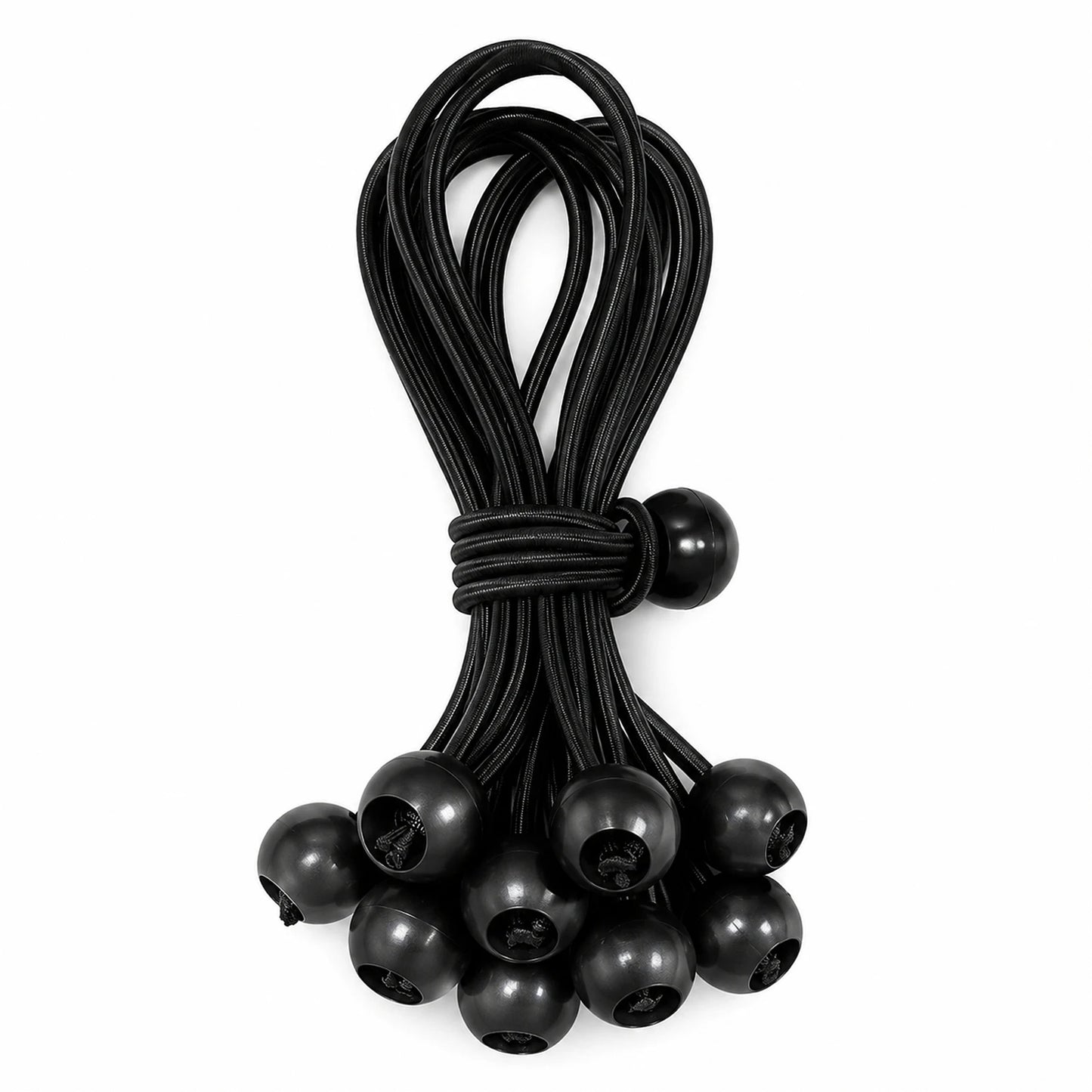 Outdoor Elastic Ball Rope Bungee Cords Portable Tent Fixing Tarpaulin Awning Canopy Heavy Duty Tarp Tie Down for Shelter Cargo Peaceful Pleasures Health and Wellness 10Pcs