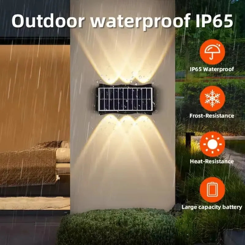 Solar LED Outdoor Wall Light – IP65 Waterproof Up & Down Glow