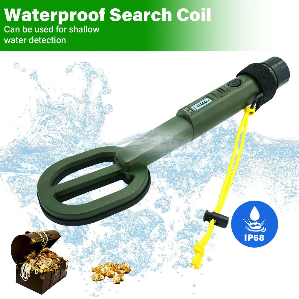 Treasure New TC-130 Handheld Diving Metal Detector Pinpointer Pointer Probe Waterproof Metal Pinpointing 4.6 Inch Search Coil Peaceful Pleasures Health and Wellness