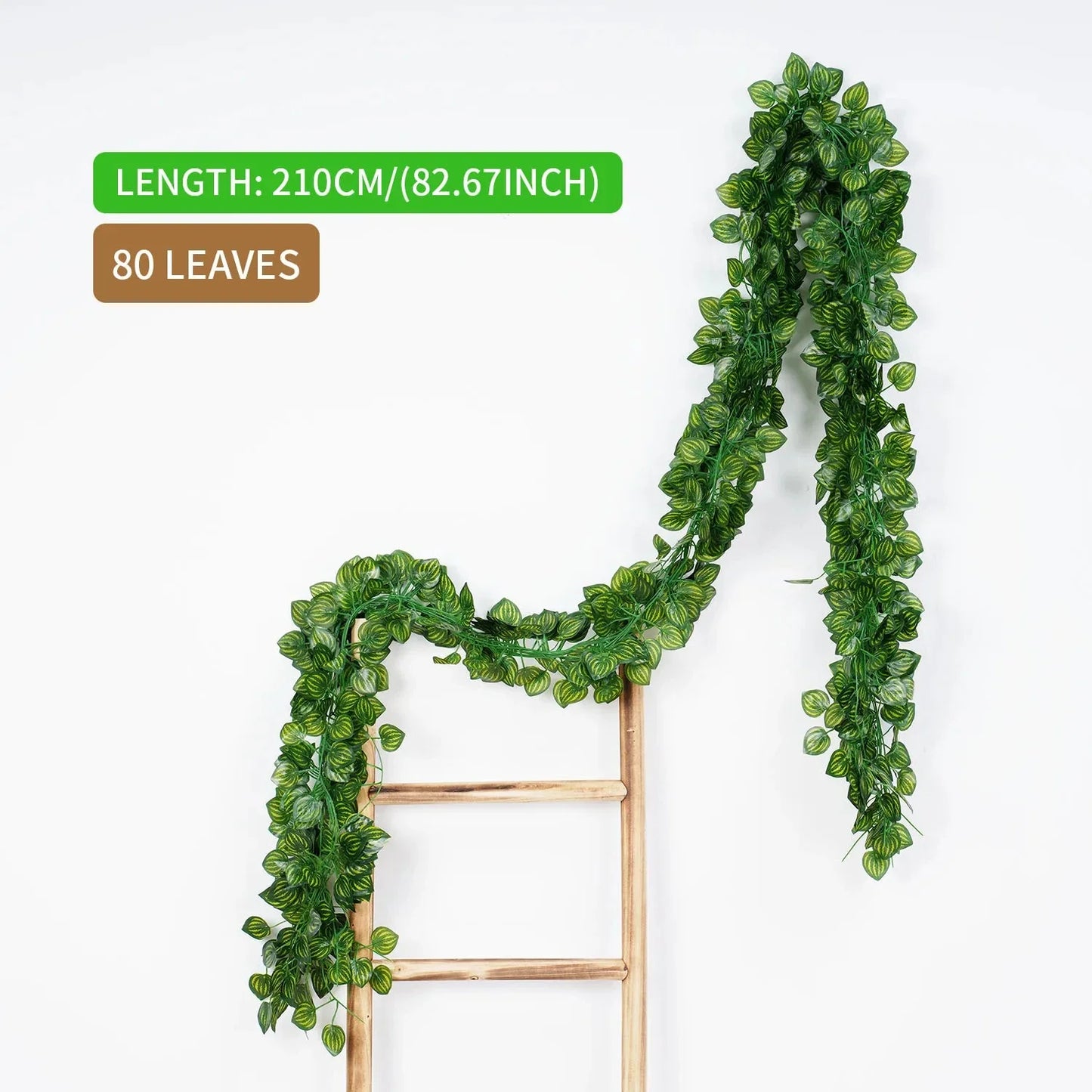 2.1M Artificial Ivy Vine Wreath | Silk Wall Hanging Decor