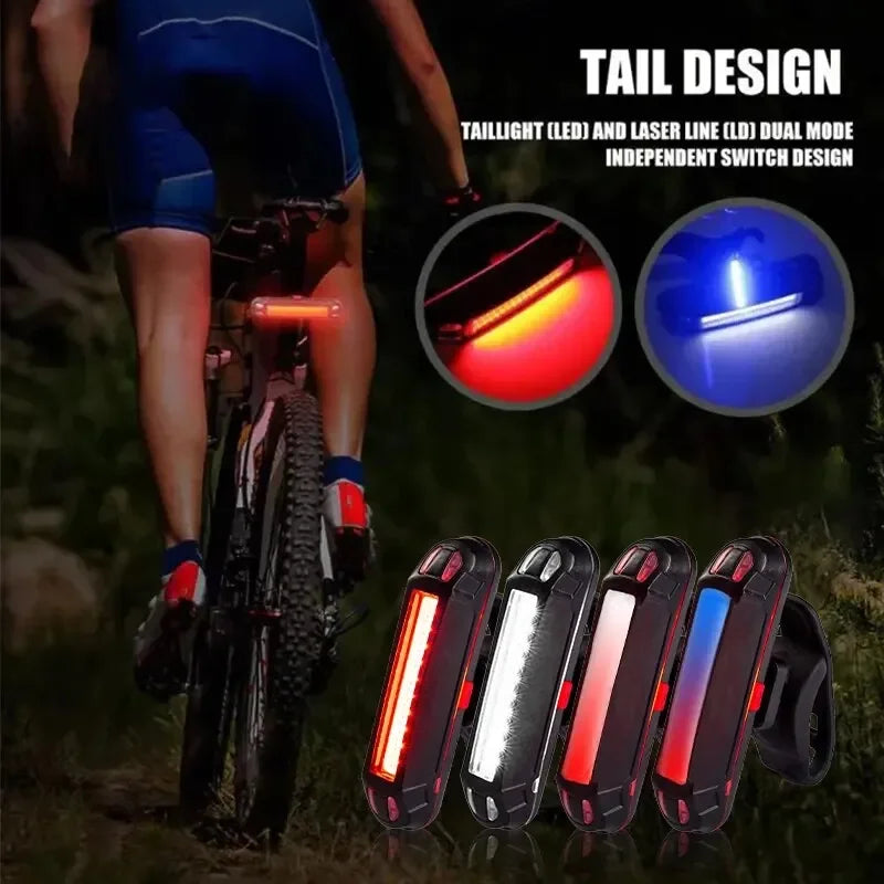 USB Rechargeable Bike Tail Light – 6 Modes, IPX5 Waterproof