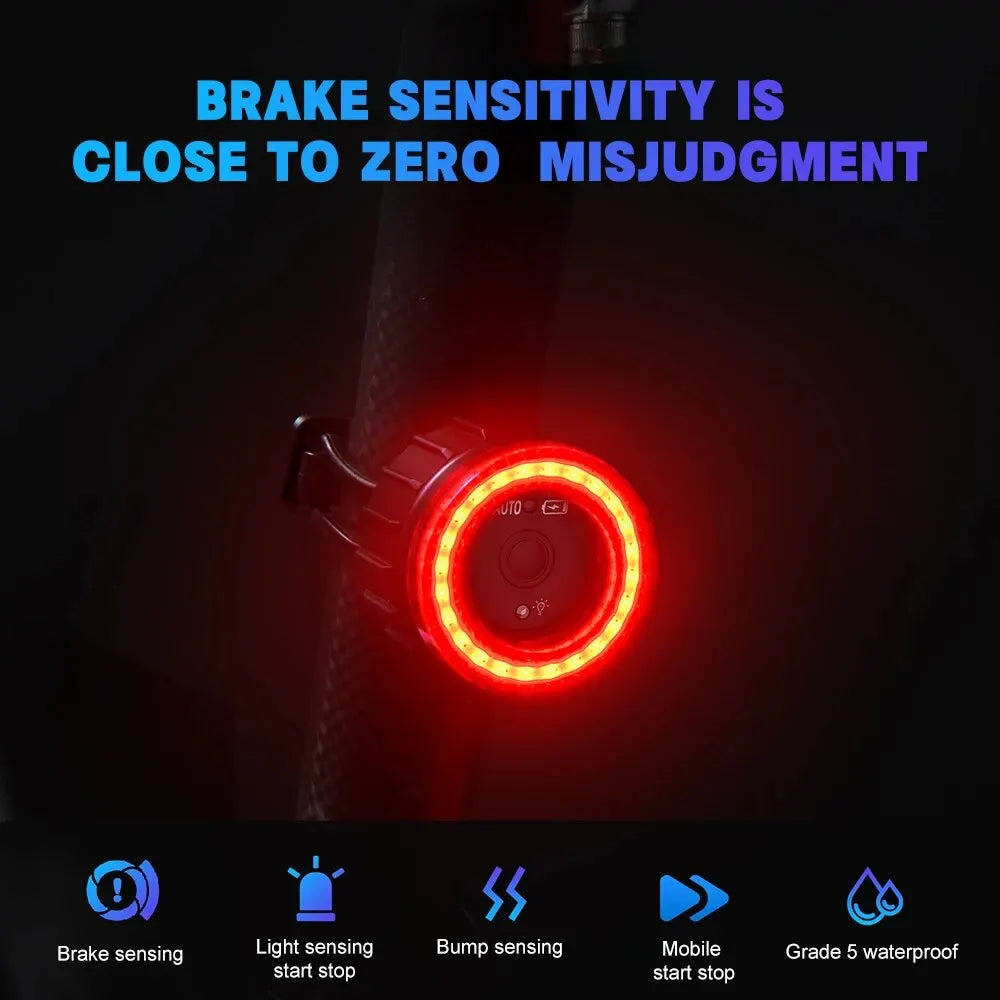 X-TIGER Smart Bicycle Tail Light – LED Sensor Brake Warning