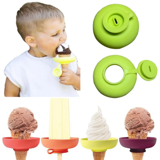 Silicone Drip - Proof Popsicle Holder Reusable Anti-Drip Ice Cream Holder Portable Popsicle Protector for Kids Protect Clothes Peaceful Pleasures Health and Wellness