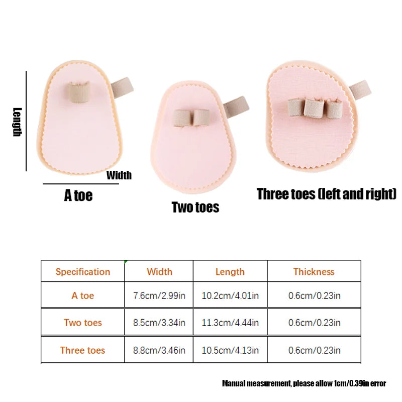 1 Pair Toe Splitting Forefoot Pad Toe Rotation Overlapping Hammer Toe Breathable Absorbing Abrasion Resistant Front Foot Pad Peaceful Pleasures Health and Wellness
