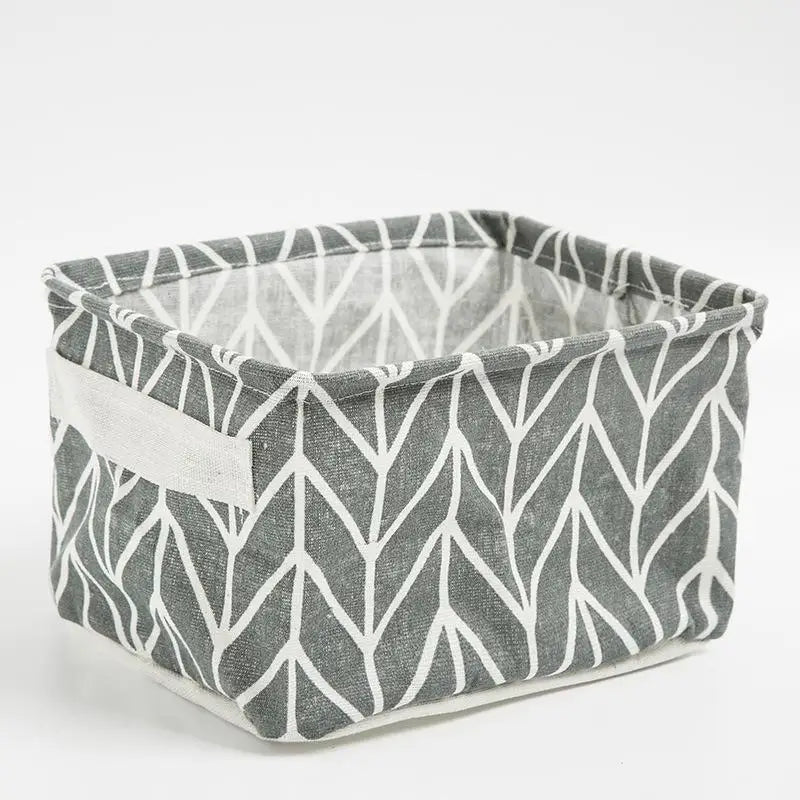 Cotton Linen Waterproof Desktop Storage Box & Organizer