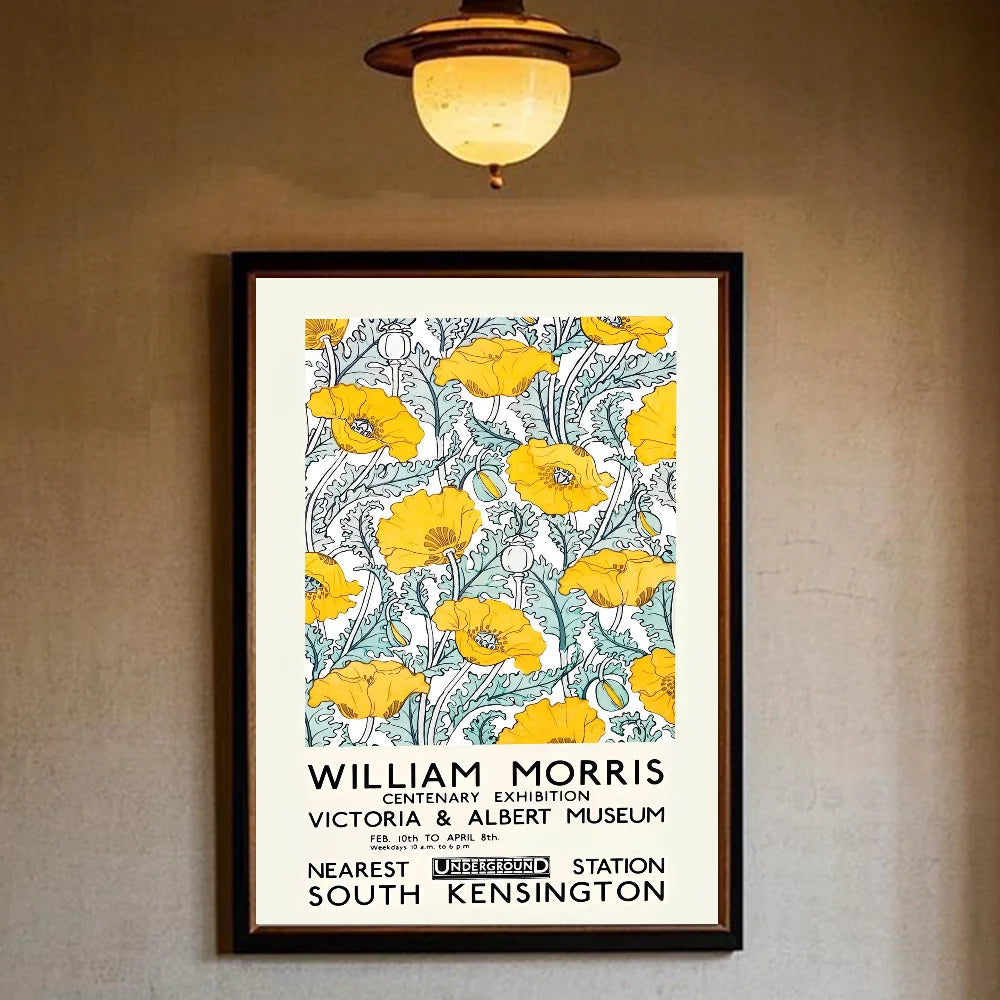 William Morris Animals & Flowers Wall Poster | HD PVC Art Decorative Wall Poster Peaceful Pleasures Health and Wellness z7 21X30cmNoframe