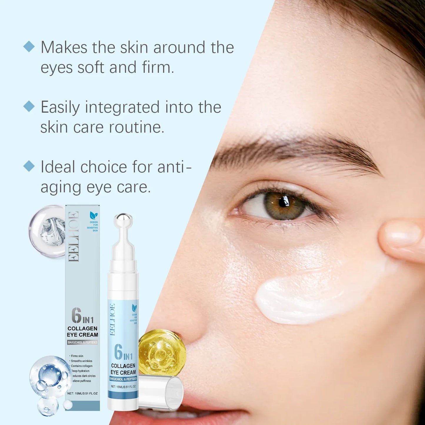 EELHOE Collagen Eye Cream – Dark Circles & Puffiness