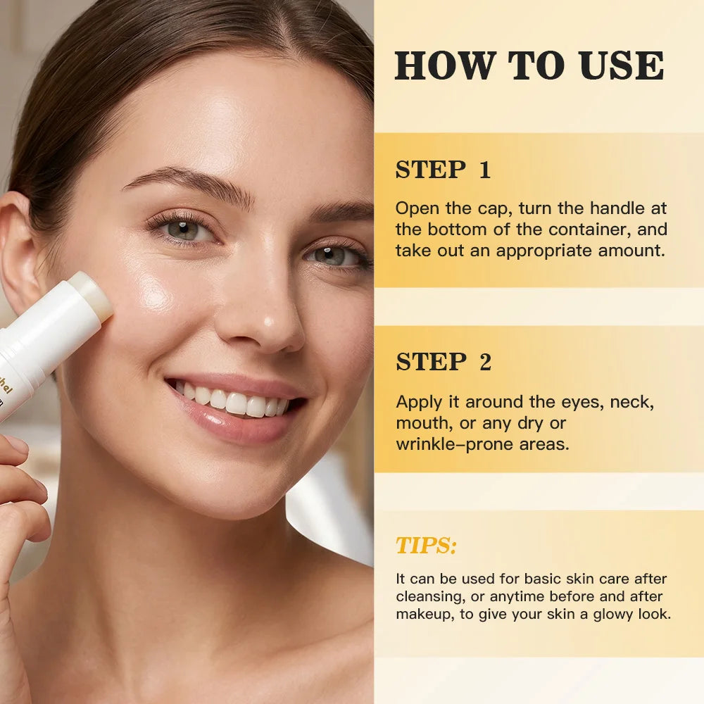 Vitamin C& Collagen Balm Multi Balm Moisturizing Stick Hydrating Skin Care Face Eyes Lip Neck Wrinkle Dry Spots Peaceful Pleasures Health and Wellness