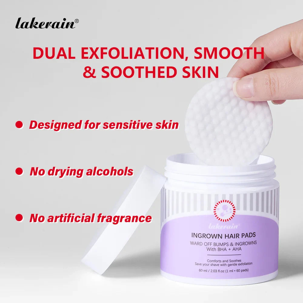 Ingrown Hair Pads – Aftershave Exfoliating Pads for Men & Women