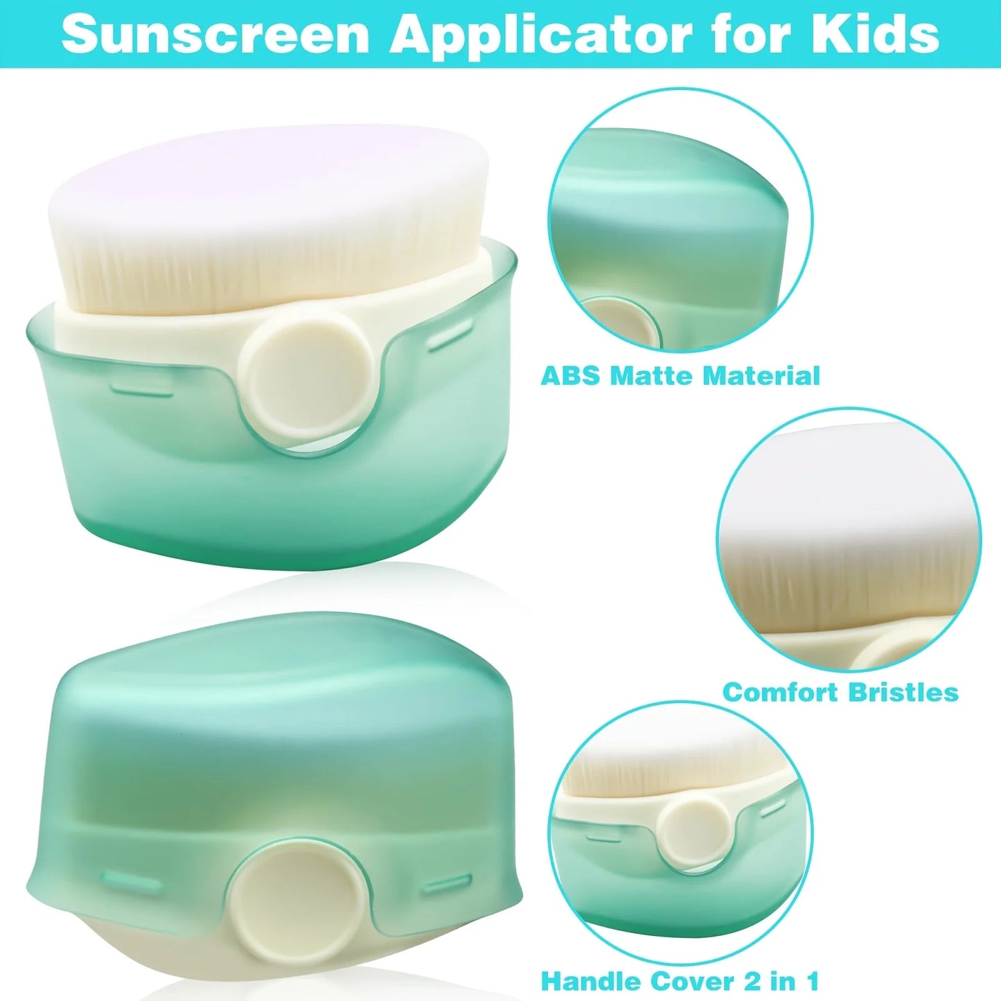 Sunscreen Application Brushes with Protective Cover,Designed for Applying Sunblock Lotion,Ideal for Outdoor Travel And Beach Use Peaceful Pleasures Health and Wellness