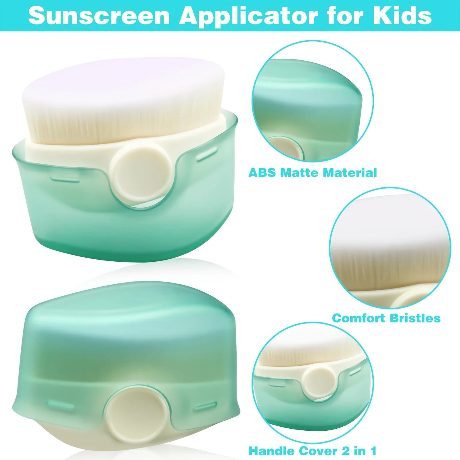 Sunscreen Application Brushes with Protective Cover,Designed for Applying Sunblock Lotion,Ideal for Outdoor Travel And Beach Use Peaceful Pleasures Health and Wellness