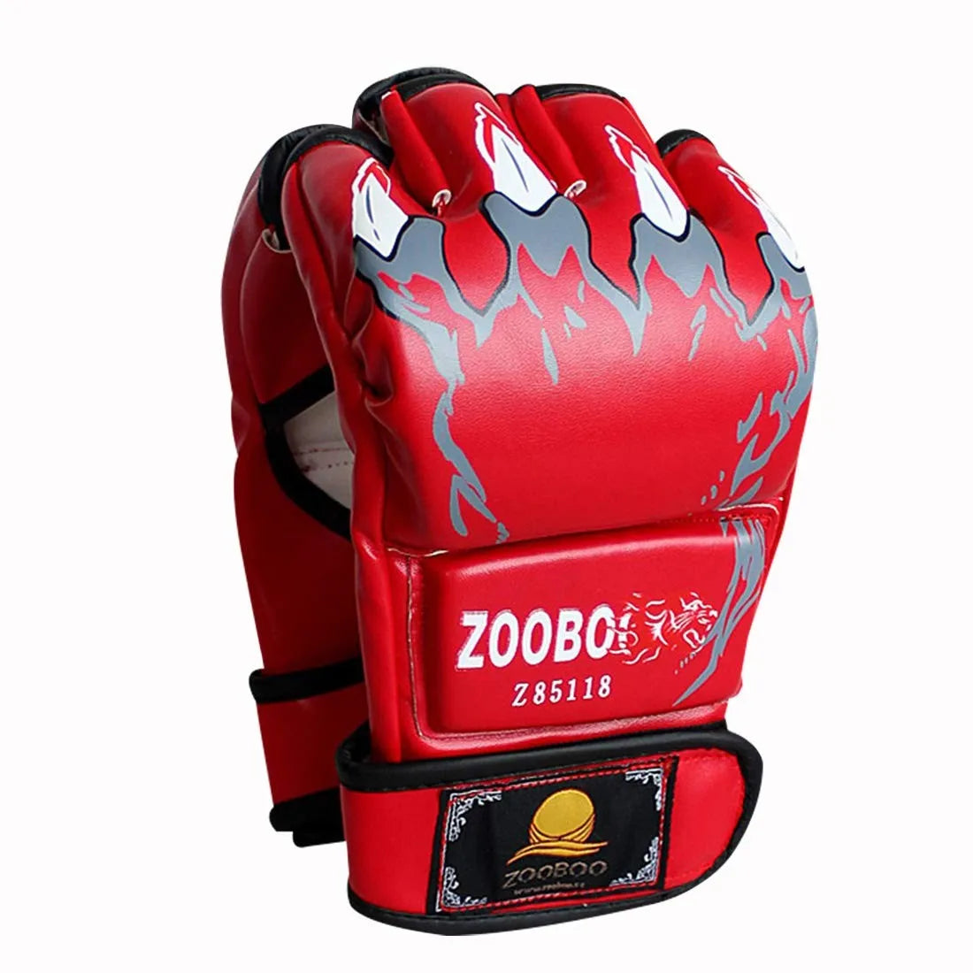 MMA Gloves Half-Finger for Men/Women for UFC Boxing Training Muay Thai Sparring Punching Bag Sanda Professional Fighting Mitts Peaceful Pleasures Health and Wellness Red