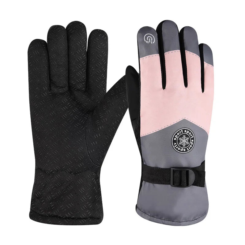 Winter Gloves Waterproof Thermal Touch Screen Thermal Windproof Warm Gloves Cold Weather Running Riding Sports Hiking Ski Gloves Peaceful Pleasures Health and Wellness Pink L