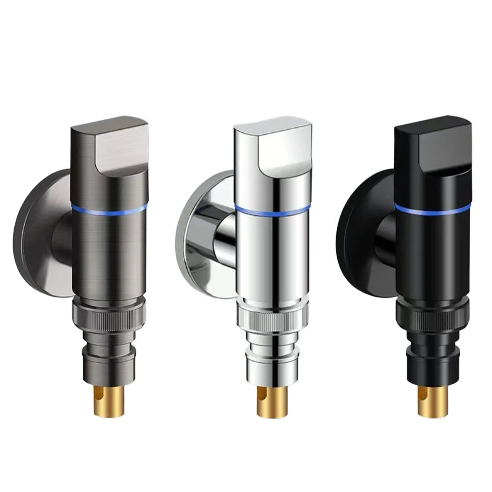 G1/2 Stainless Steel Washing Machine Water Stop Angle Valve