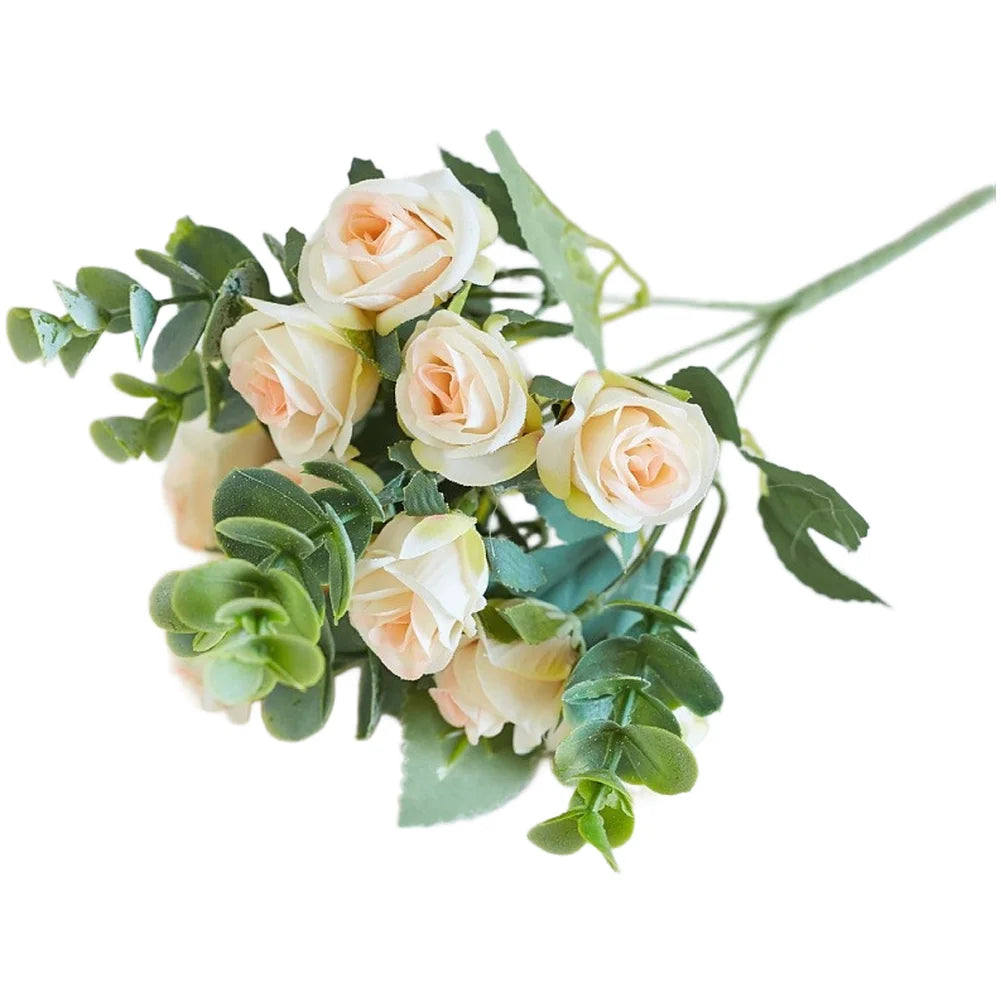 Artificial Rose Flower Bouquet Fake Silk Flowers Wedding Home Decor