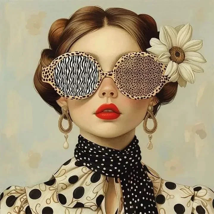 Surrealism Woman & Fish Canvas Wall Art | Fantasy Portrait Print