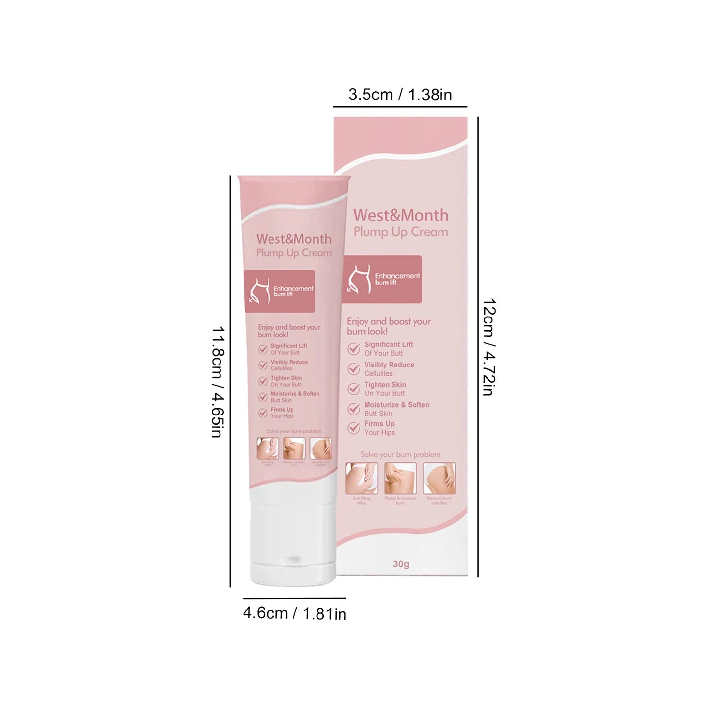 Butt Enhancement Lifting & Plumping Cream – Hip Firming 30g