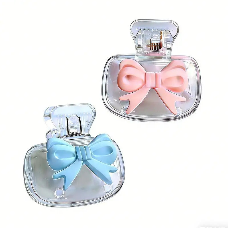 1/2Pcs Cute Cherry Bow Design Toothbrush Storager Toothbrush Head Features Dual Holes For Drainage And Ventilation Peaceful Pleasures Health and Wellness 2pcs B