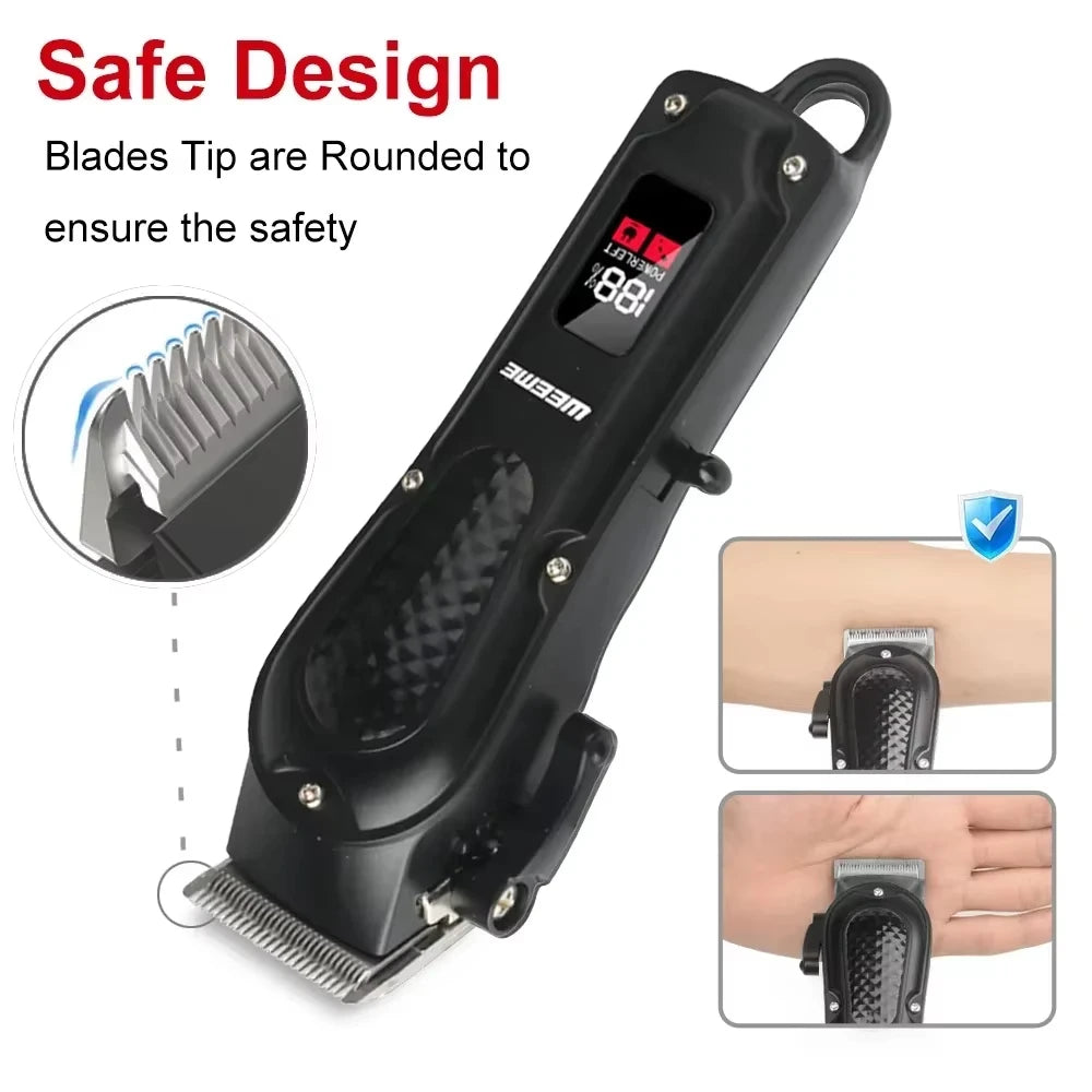 WEEME 806 Electric Hair Clipper UBS Rechargeable Cordless Beard Trimmer Men Powerful Electric Hair Clipper Trimming Tool Peaceful Pleasures Health and Wellness