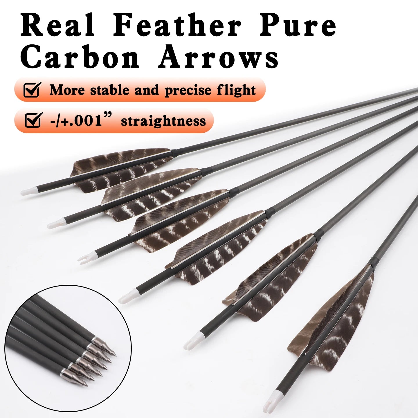 ACCMOS Straightnes 0 001 Pure Carbon Arrow ID6 Sp300 350 400 500 600