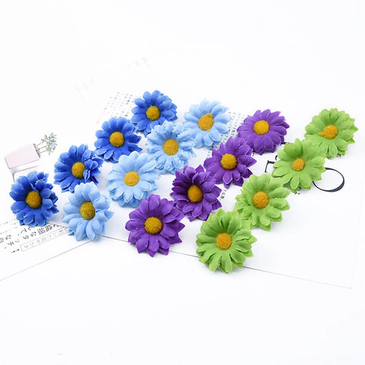 Artificial Silk Daisy Flower Heads 10/20pc | Wedding & Home Decor Artificial Silk Flowers Peaceful Pleasures Health and Wellness