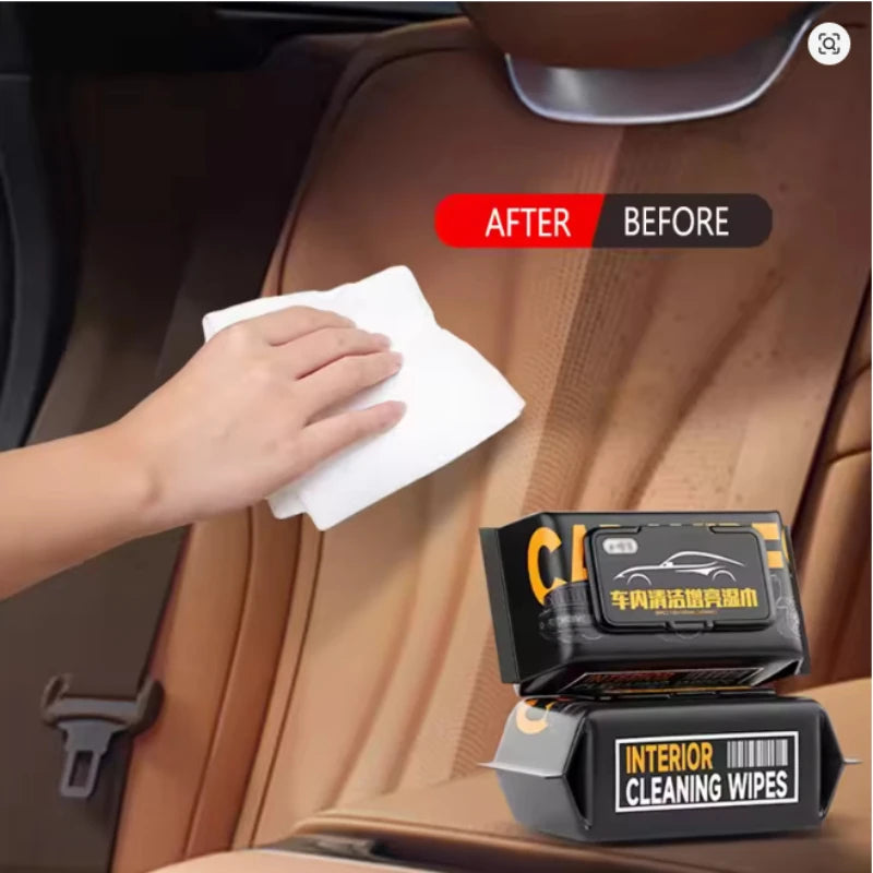 80-Pack Car Interior Leather Cleaning & Brightening Wipes