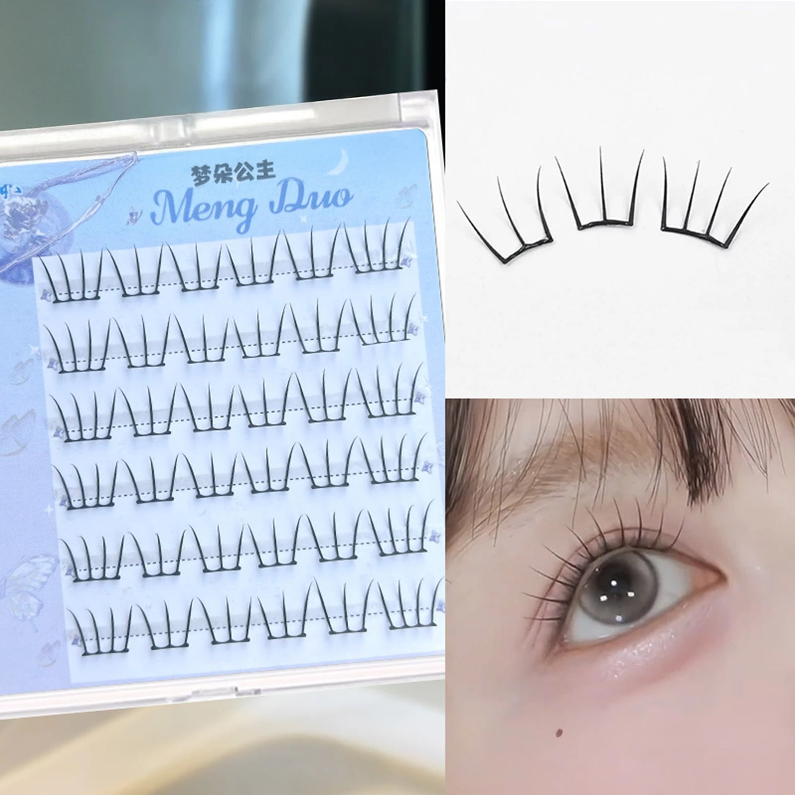 Korean Idol DIY Lashes Extension Cute Cat Paw False Eyelashes Natural Make Up Large Capacity DIY Lash Cluster Peaceful Pleasures Health and Wellness