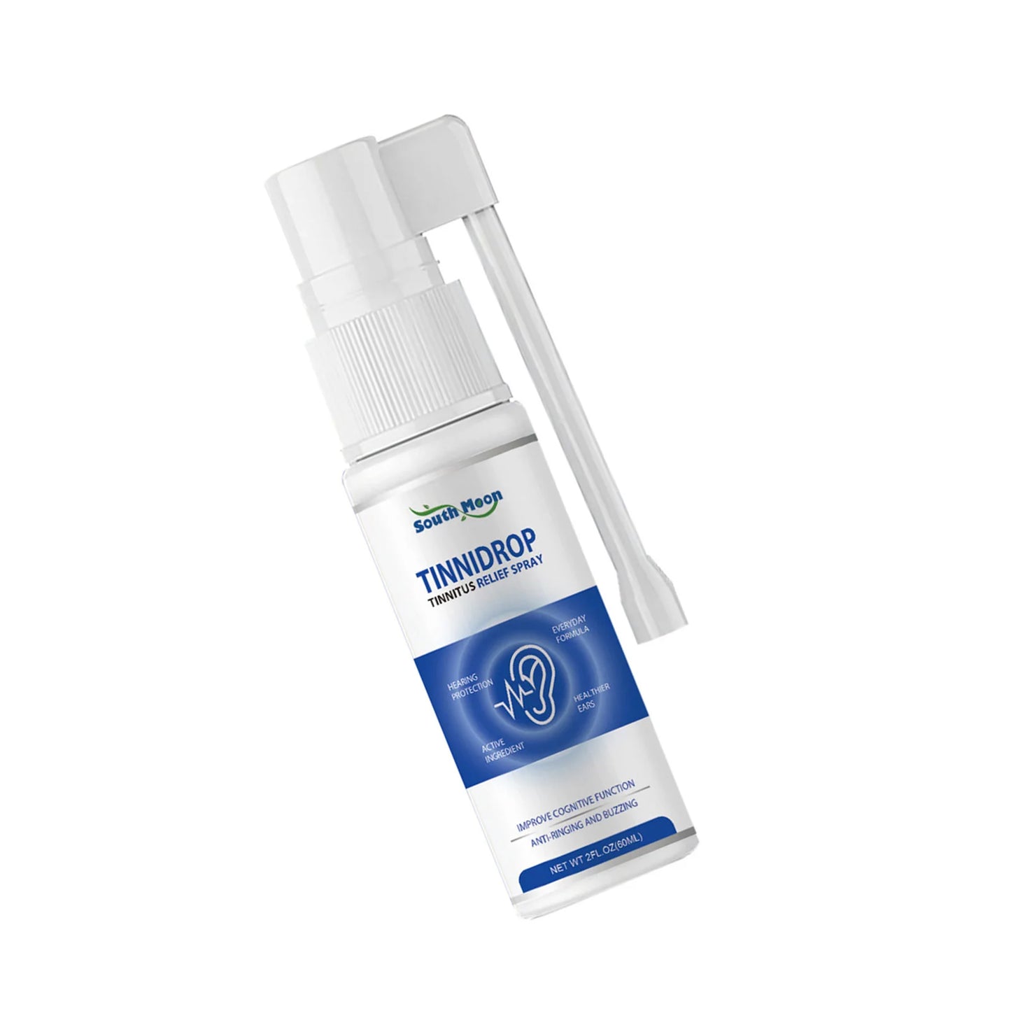 60ml Tinnitus Relief Spray Quick Dry Formula Ear Cleaning Solution Gift for Parents Wife Husband Peaceful Pleasures Health and Wellness