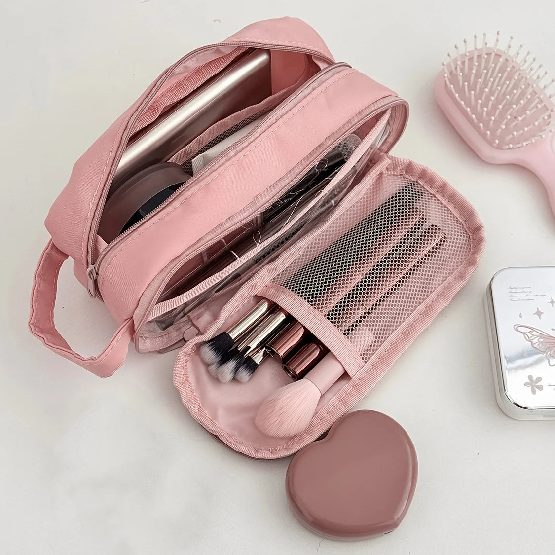 Large Travel Makeup Bag & Cosmetic Organizer for Women