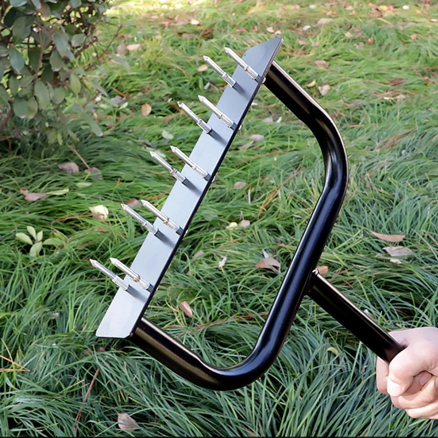 Multi Spike Lawn Aerator Soil Scarifier Walensee Lawn Manual Grass Dethatching Turf Plug Gardening Durable Cleaning Tool Peaceful Pleasures Health and Wellness