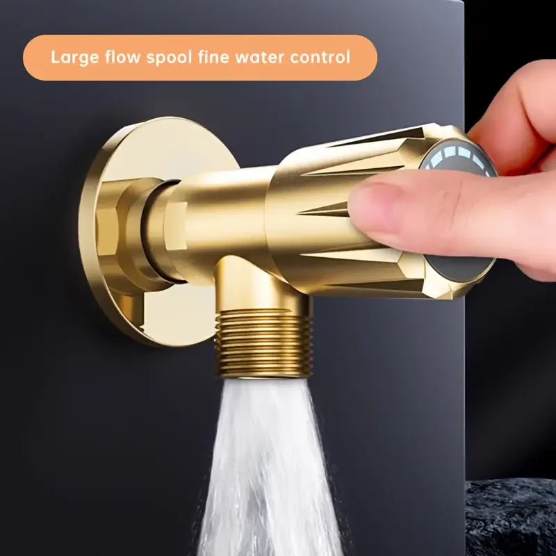 YANKE Brass Triangle Valve G1/2 – Leak-Free Hot & Cold Water