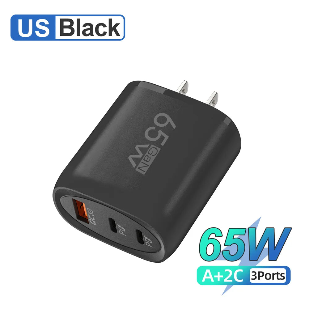 65W GaN USB-C Fast Charger | iPhone Samsung Xiaomi
