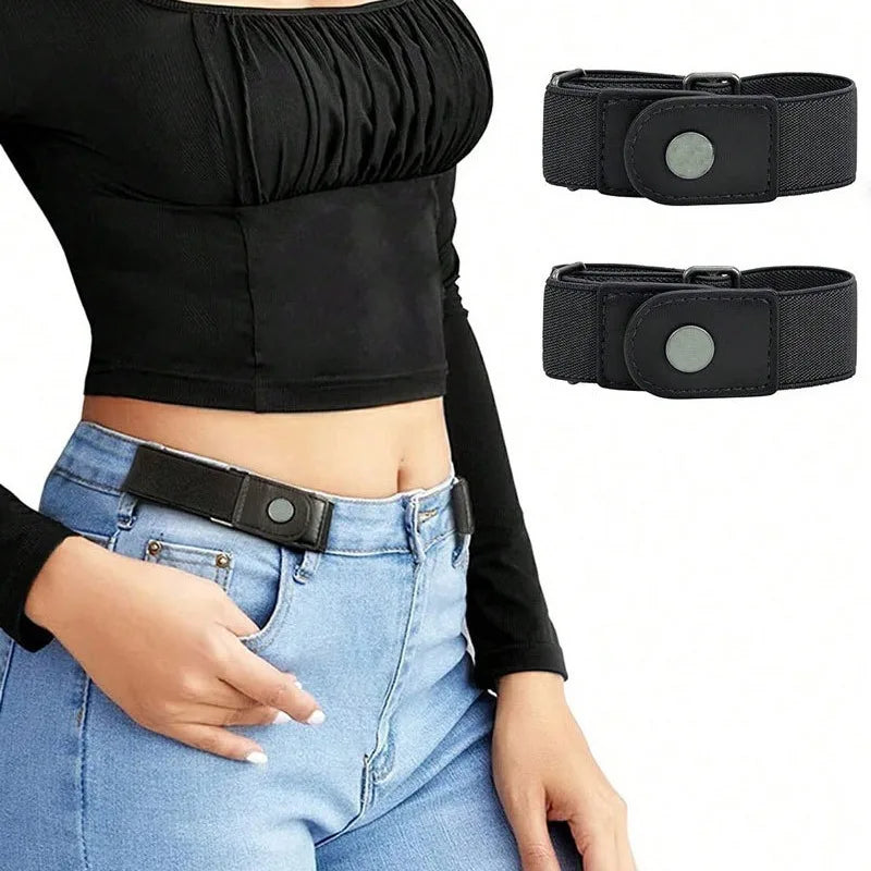 2-Pack No Buckle Elastic Belt Unisex | Invisible Stretch Belt Elastic Stretch Belt Peaceful Pleasures Health and Wellness