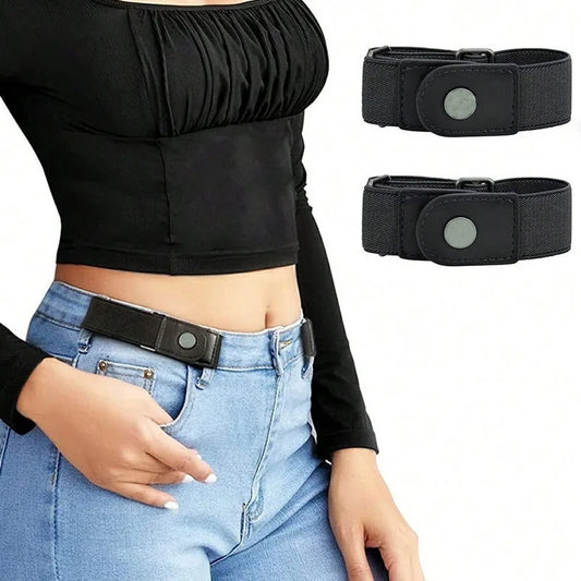 2-Pack No Buckle Elastic Belt Unisex | Invisible Stretch Belt Elastic Stretch Belt Peaceful Pleasures Health and Wellness