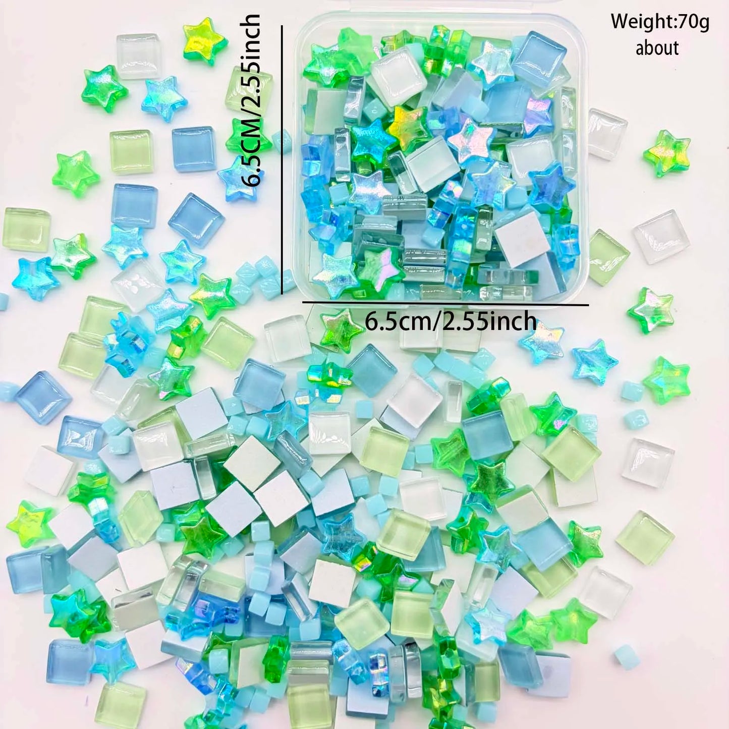 Glitter Multicolor Mosaic Tiles – Crystal Glass Craft Supplies