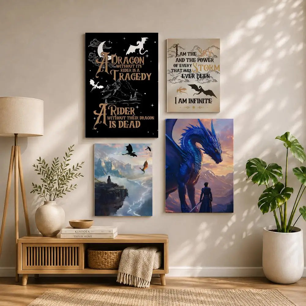 Fourth Wing HD Wall Poster – Self-Adhesive Waterproof Art Wall Art Poster Peaceful Pleasures Health and Wellness