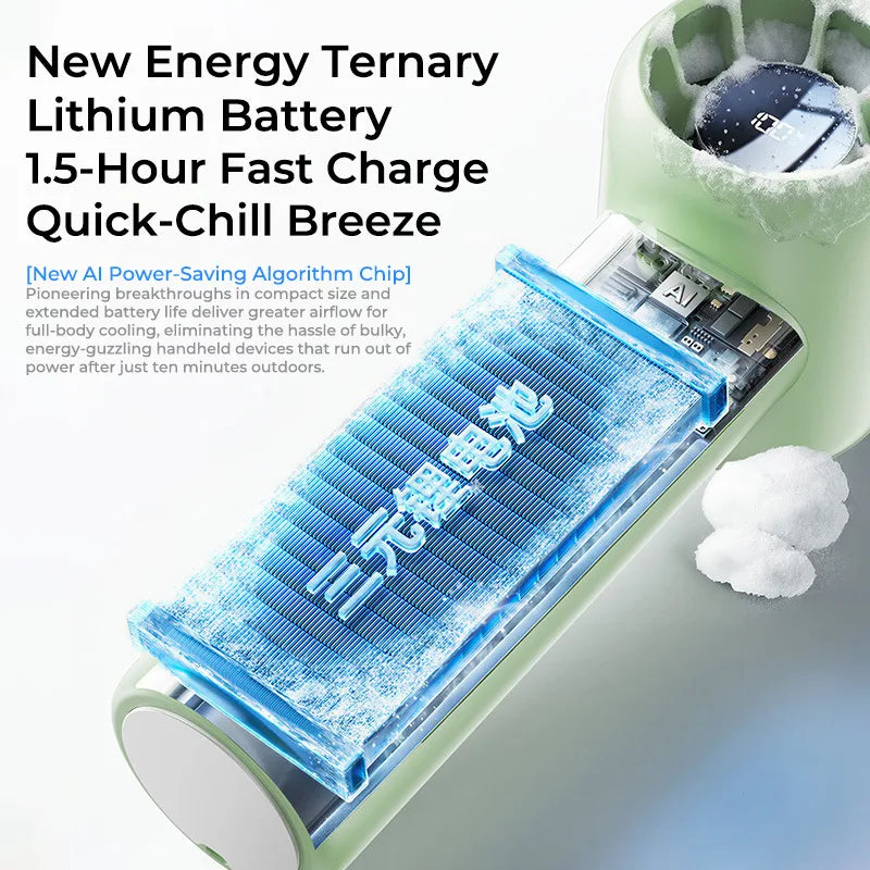 USB Rechargeable Mini Turbo Fan | Brushless Motor & Digital Display