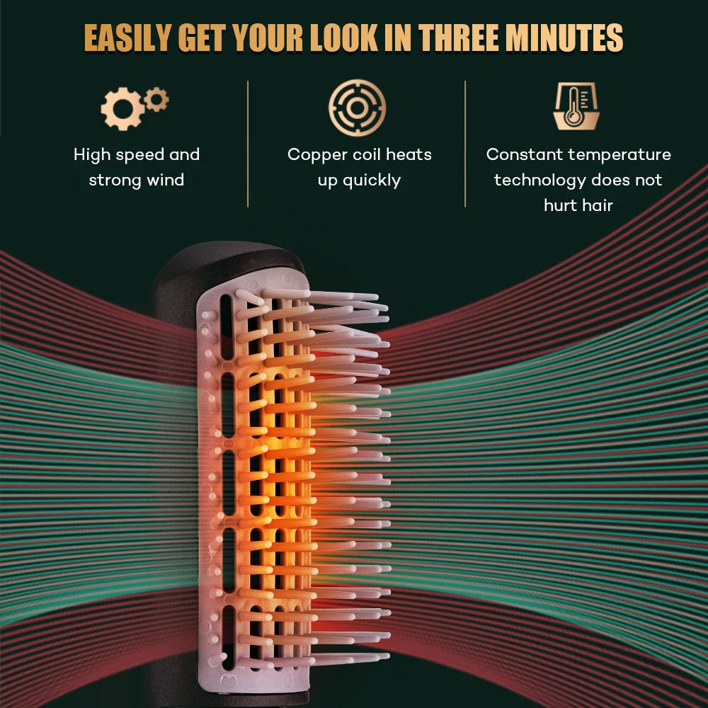NEW Hair Dryer Comb Hot Air Curling For Hair Roller Blow Dryer Ionic Hair Straightening Brush Quick Dry Hair Curler Curling Iron Peaceful Pleasures Health and Wellness